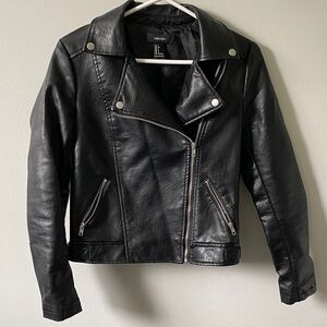 Forever 21 Black Faux Leather Jacket S